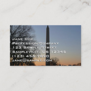 Washington Monument i Sunset Visitkort