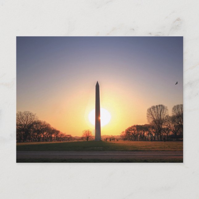 Washington Monument i Sunset Vykort (Framsida)