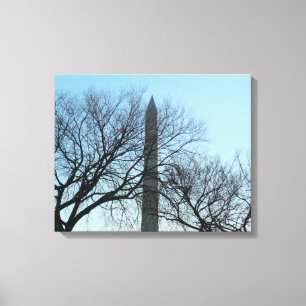 Washington Monument i Winter I liggande Canvastryck