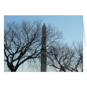 Washington Monument i Winter I liggande Hälsningskort