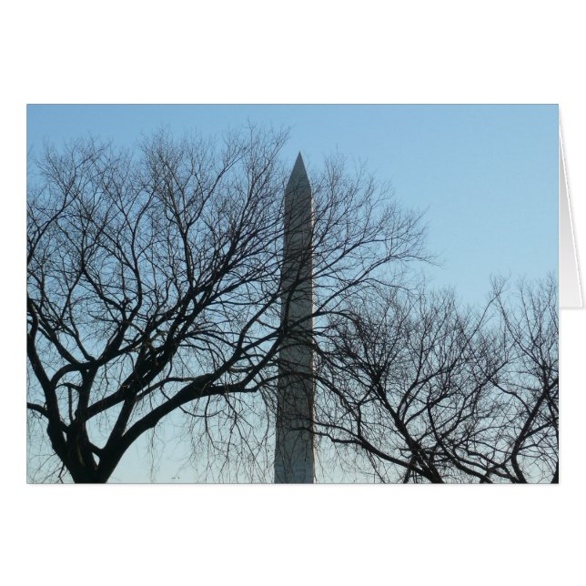 Washington Monument i Winter I liggande Hälsningskort (Framsidan Horizontal)
