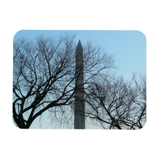 Washington Monument i Winter I liggande Magnet (Horisontell)