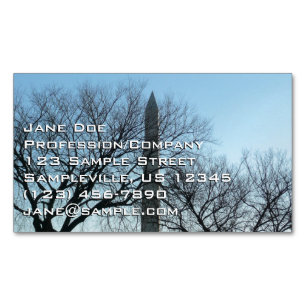 Washington Monument i Winter I liggande Magnetiska Visitkort