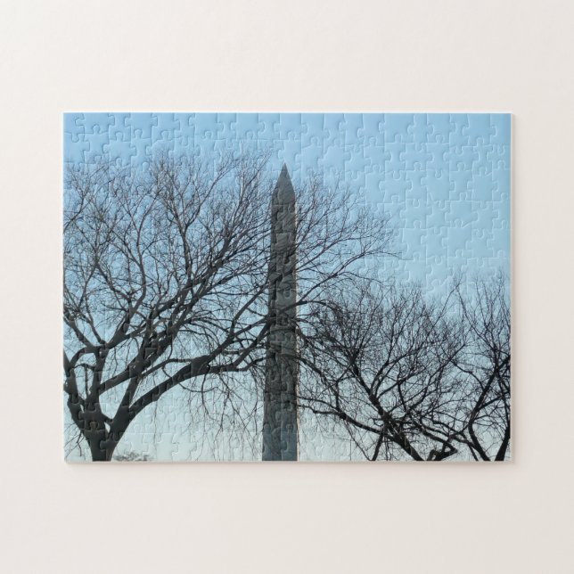 Washington Monument i Winter I liggande Pussel (Horisontell)