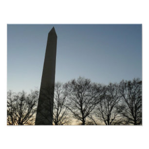 Washington Monument i Winter II Landskap Fototryck