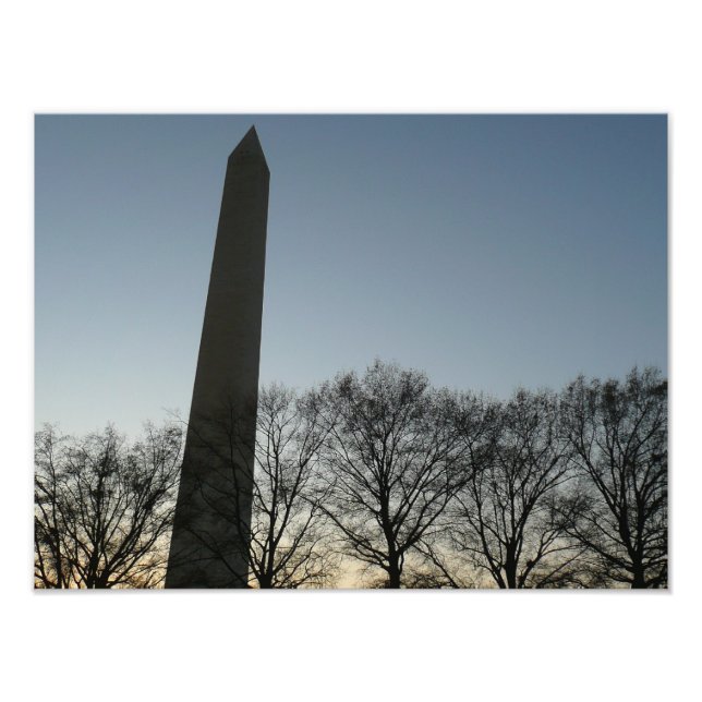 Washington Monument i Winter II Landskap Fototryck (Framsidan)