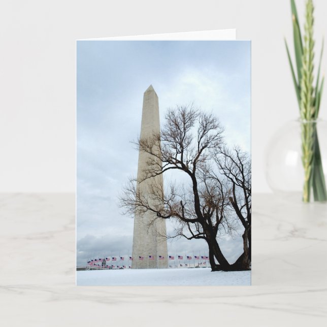 Washington Monument i Winter Kort (Framsida)