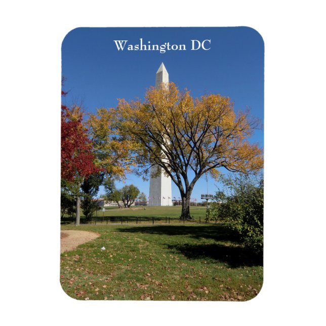 Washington Monument med Fall Färg Washington DC  Magnet (Vertikal)