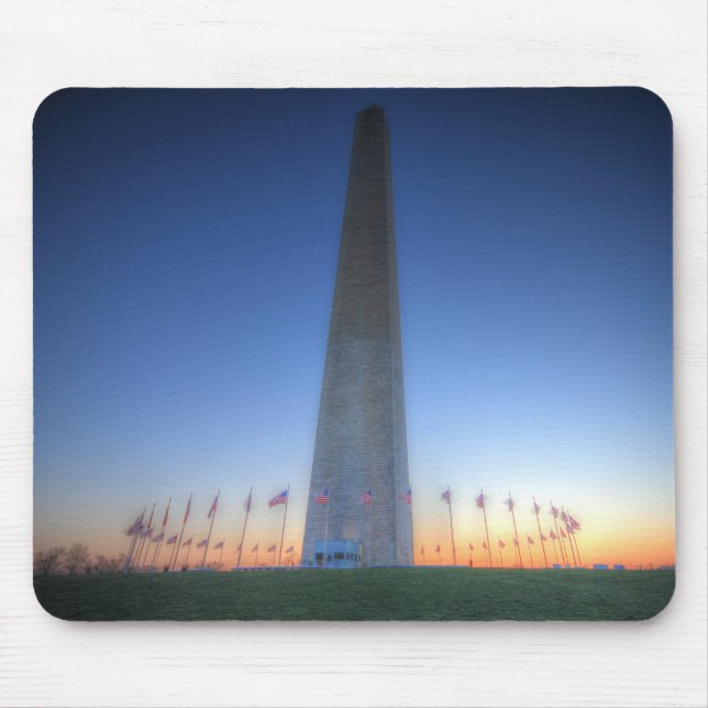 Washington Monument med Orange Sunset Musmatta (Framsidan)