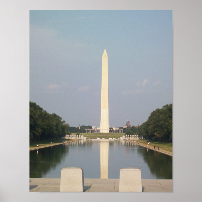 Washington Monument och Reflecting Pool-affisch Poster (Framsidan)