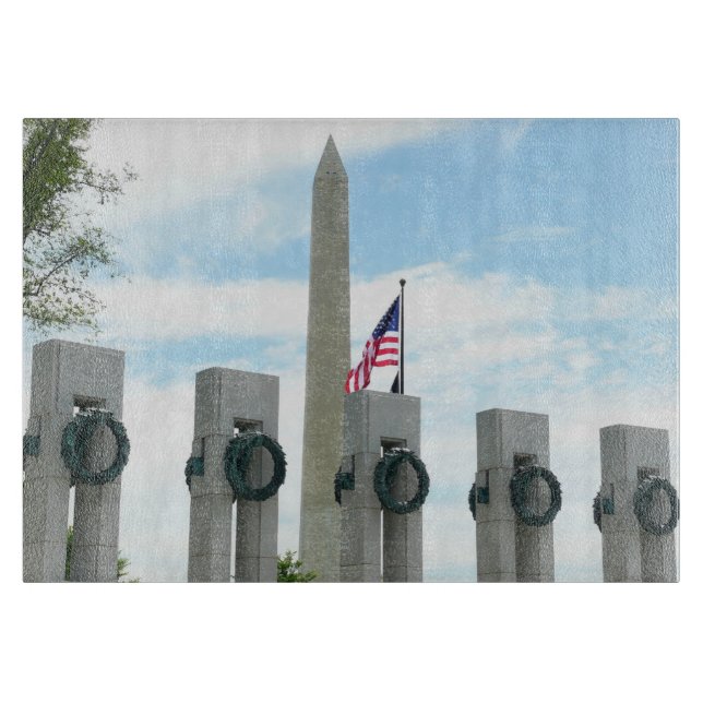 Washington Monument och WWII Memorial i DC (Framsidan)
