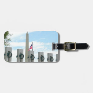 Washington Monument och WWII Memorial i DC Bagagebricka