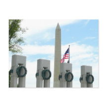 Washington Monument och WWII Memorial i DC