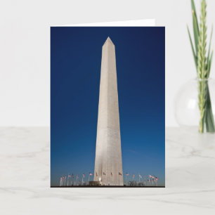 Washington monument på skymningen kort