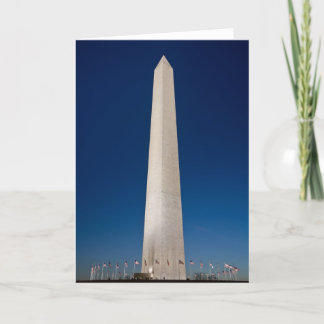 Washington monument på skymningen kort