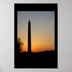 Washington monument på skymningen poster
