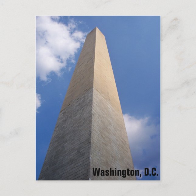 Washington Monument Postcard DC Fieldtrip Souvenir Vykort (Framsida)