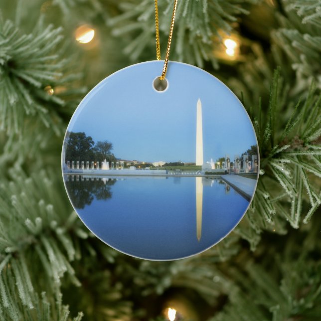 Washington Monument, reflekterande Bassäng, Washin Julgransprydnad Keramik (Träd)