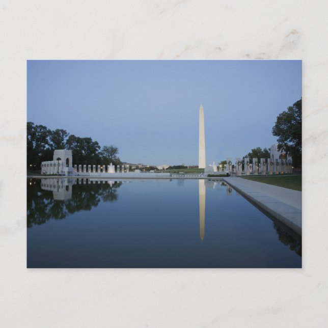 Washington Monument, reflekterande Bassäng, Washin Vykort (Framsida)
