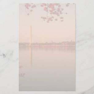 Washington monument Sakura på sunset.en Brevpapper