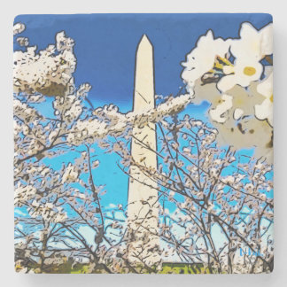 Washington monument + Stenkustfartyg för blommar Stenunderlägg