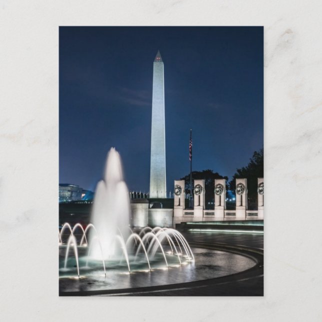 Washington Monument USA George Washington Vykort (Framsida)