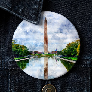 Washington Monument Vattenfärg med Reflex Knapp