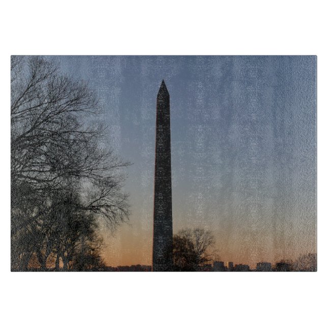 Washington Monument vid solnedgång i DC (Framsidan)