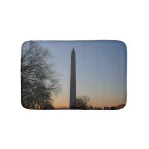 Washington Monument vid solnedgång i DC Badrumsmatta