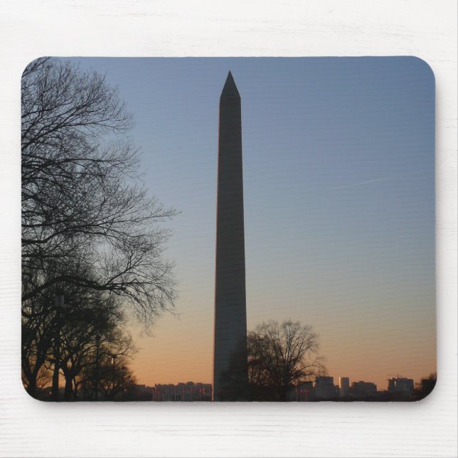 Washington Monument vid solnedgång i DC Musmatta (Framsidan)