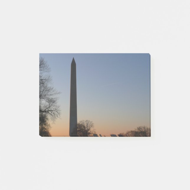 Washington Monument vid solnedgång i DC Post-it Block (Framsida)
