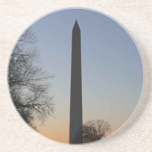 Washington Monument vid solnedgång i DC Underlägg (Framsidan)