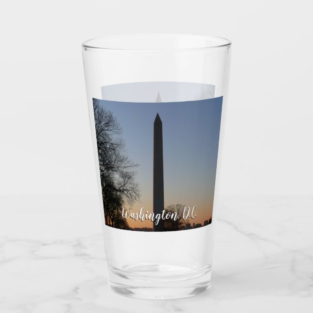 Washington Monument vid Sunset i DC Glaskopp (Framsida)