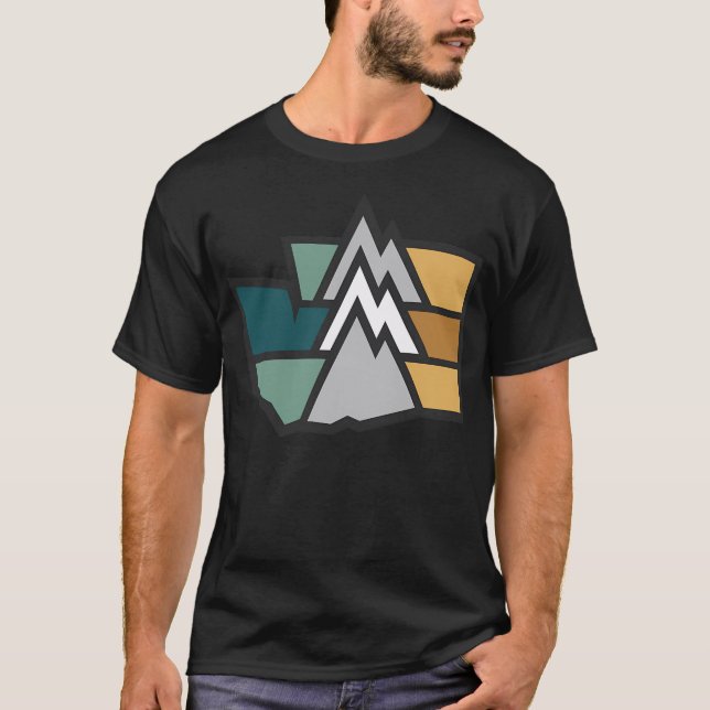 Washington Mountains T Shirt (Framsida)