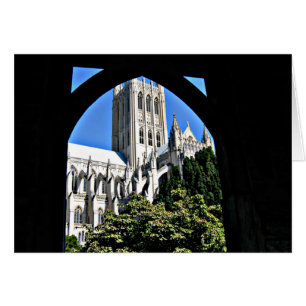 Washington National Cathedral through Archway Hälsningskort