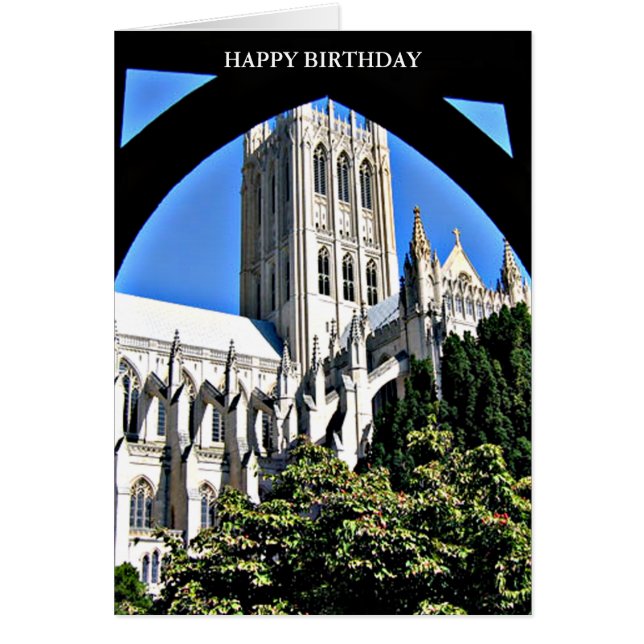 Washington National Cathedral valv födelsedag Hälsningskort (Framsidan)