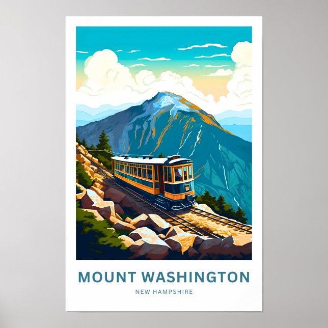 Washington New Hampshire Travel Skriv ut Poster (Framsidan)