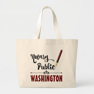 Washington Notary Public Bläck Pen Jumbo Tygkasse