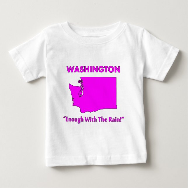 Washington - Nu är det nog med regnet T-shirt (Framsida)