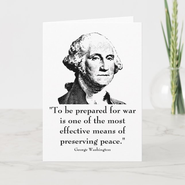 Washington och citat kort (Framsida)