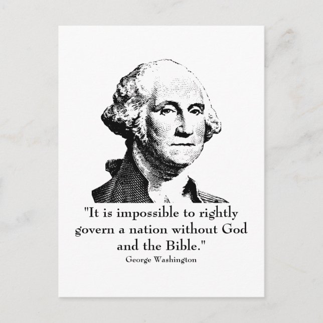 Washington och citat vykort (Framsida)