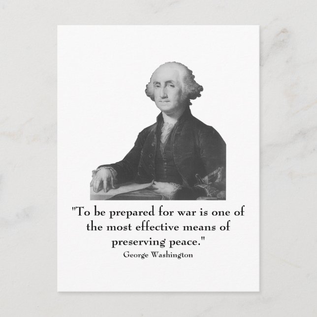 Washington och citat vykort (Framsida)