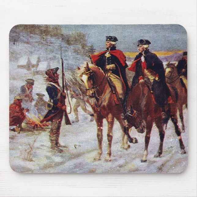 Washington och Lafayette på dalsmedja~ Musmatta (Framsidan)
