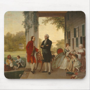 Washington och Lafayette på Mount Vernon Musmatta