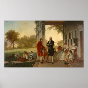 Washington och Lafayette Poster
