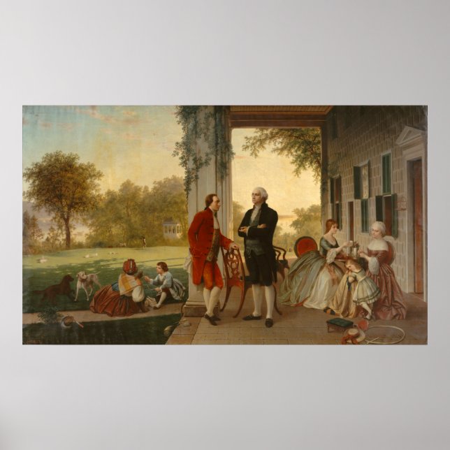 Washington och Lafayette Poster (Framsidan)