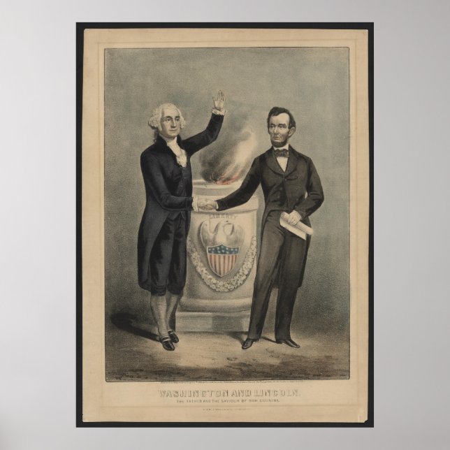 Washington och Lincoln Poster (Framsidan)