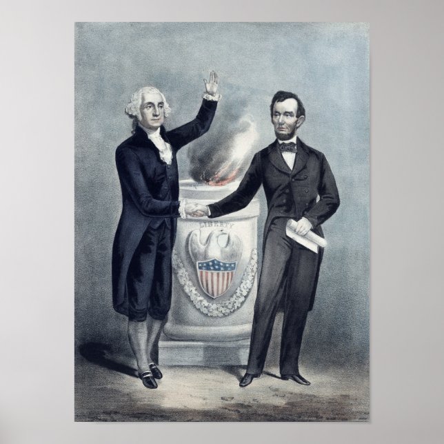 Washington och Lincoln Poster (Framsidan)