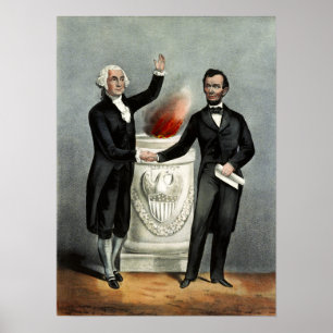 Washington och Lincoln Poster