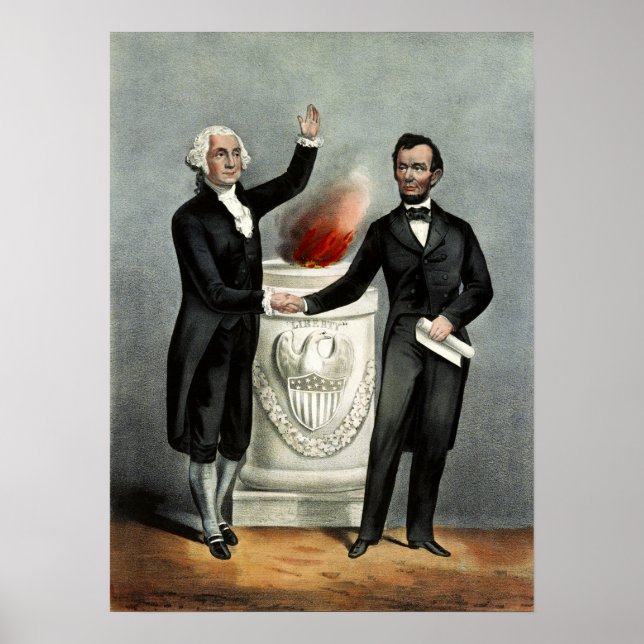Washington och Lincoln Poster (Framsidan)